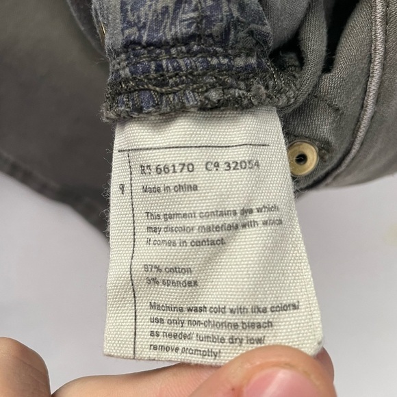 Pilcro and the Letterpress Zipper Straight Leg Pants in Green Size 26 - Picture 5 of 5
